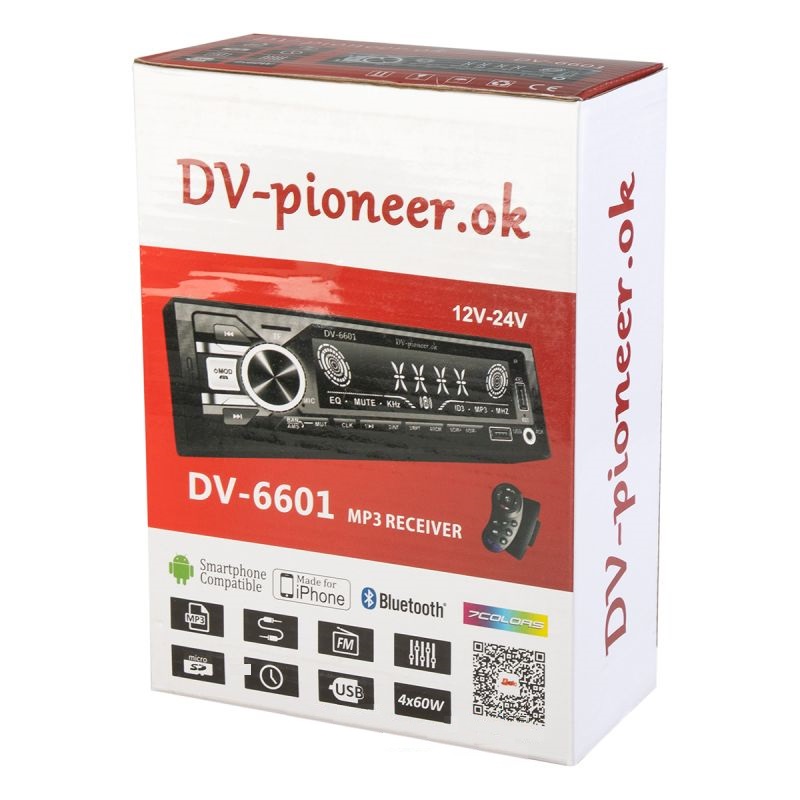 Автомагнитола Dv-Pioneer 216 (Bt, USB, AUX, пульт)